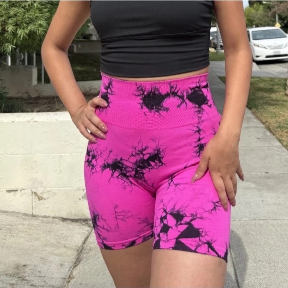 OTOS  Activewear Fitness Shorts Biker Push Up High Waisted Seamless Pink Various